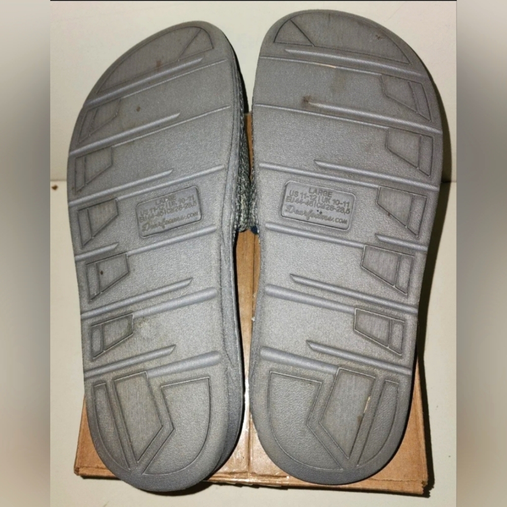 Mens DearFoams Indoor/Outdoor Sandal Slides Size 11-12 Slip On Shoes - Picture 5 of 7